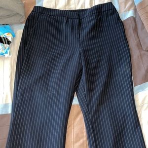 Pinstripe Black Slacks